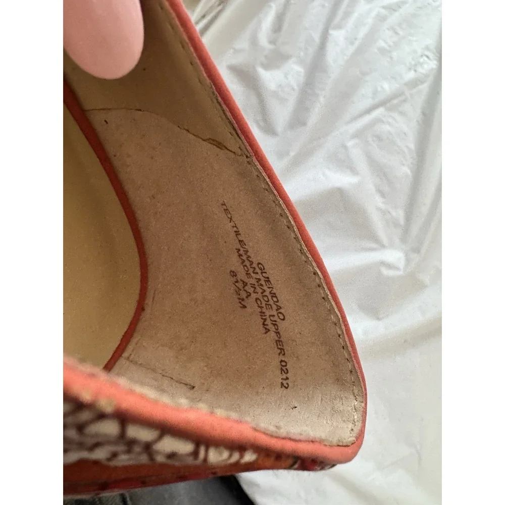 Nine West Paisley Platform Pumps Rope Wrap Heel Size 8.5 Y2K Style Satin 5